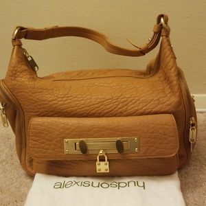 Alexis Hudson Brown Leather Handbag Satchel Purse